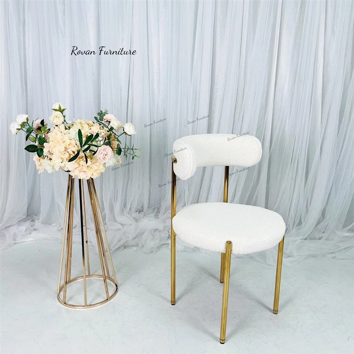 Stainless Steel Removable Backrest Wedding Chair